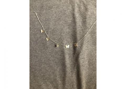 silver butterfly chain necklace (cash only please)